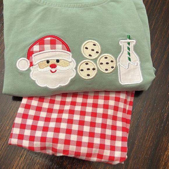 Busy bee smock matching Santa pant set - Picture 2 of 3